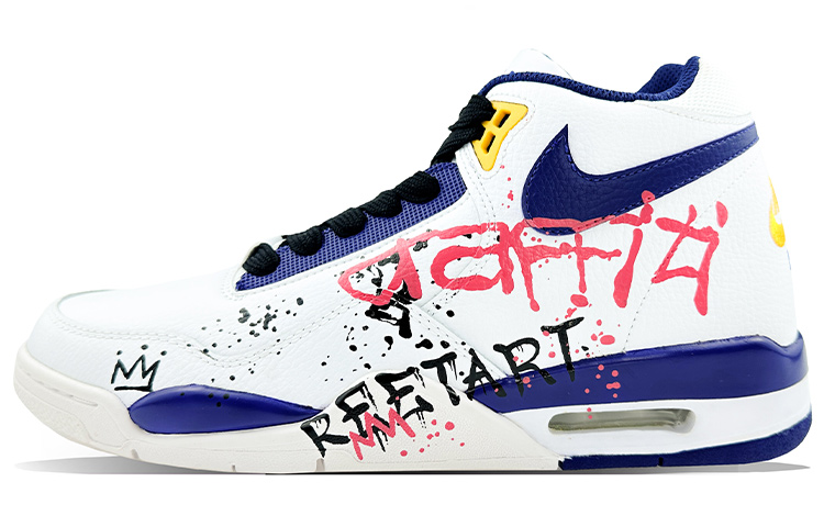 [Custom Shoes] Nike Flight Legacy 'Mystery Symbols Yellow Purple'