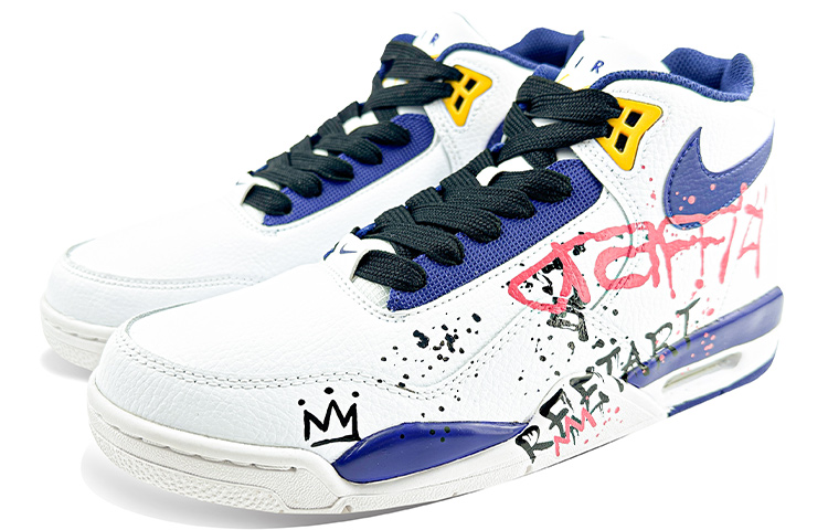 [Custom Shoes] Nike Flight Legacy 'Mystery Symbols Yellow Purple' 圖 4