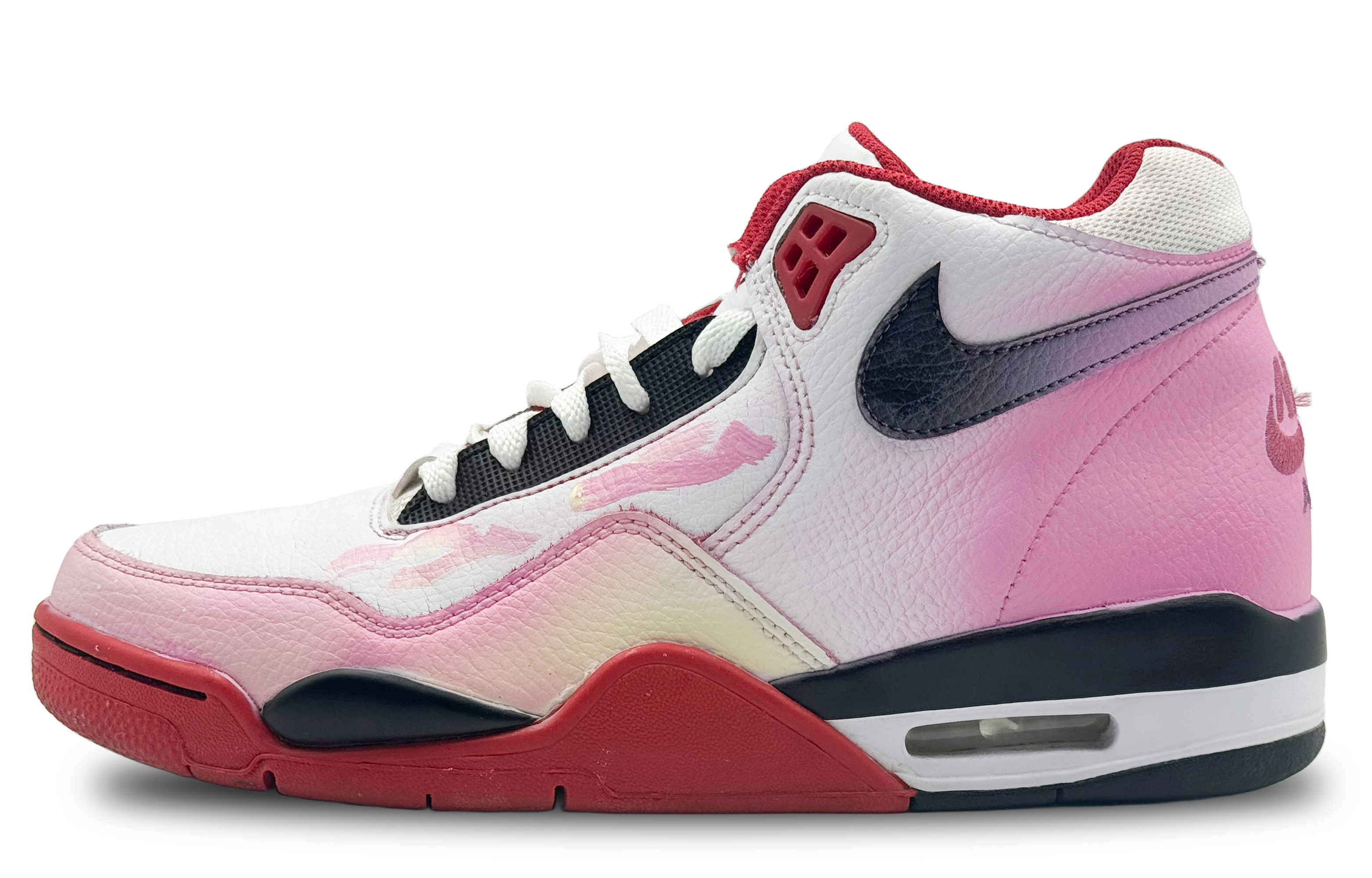 Order [Sepatu Kustom] Nike Flight Legacy 'Pink dan Kuning' BQ4212-100(Team173--砰然心动)