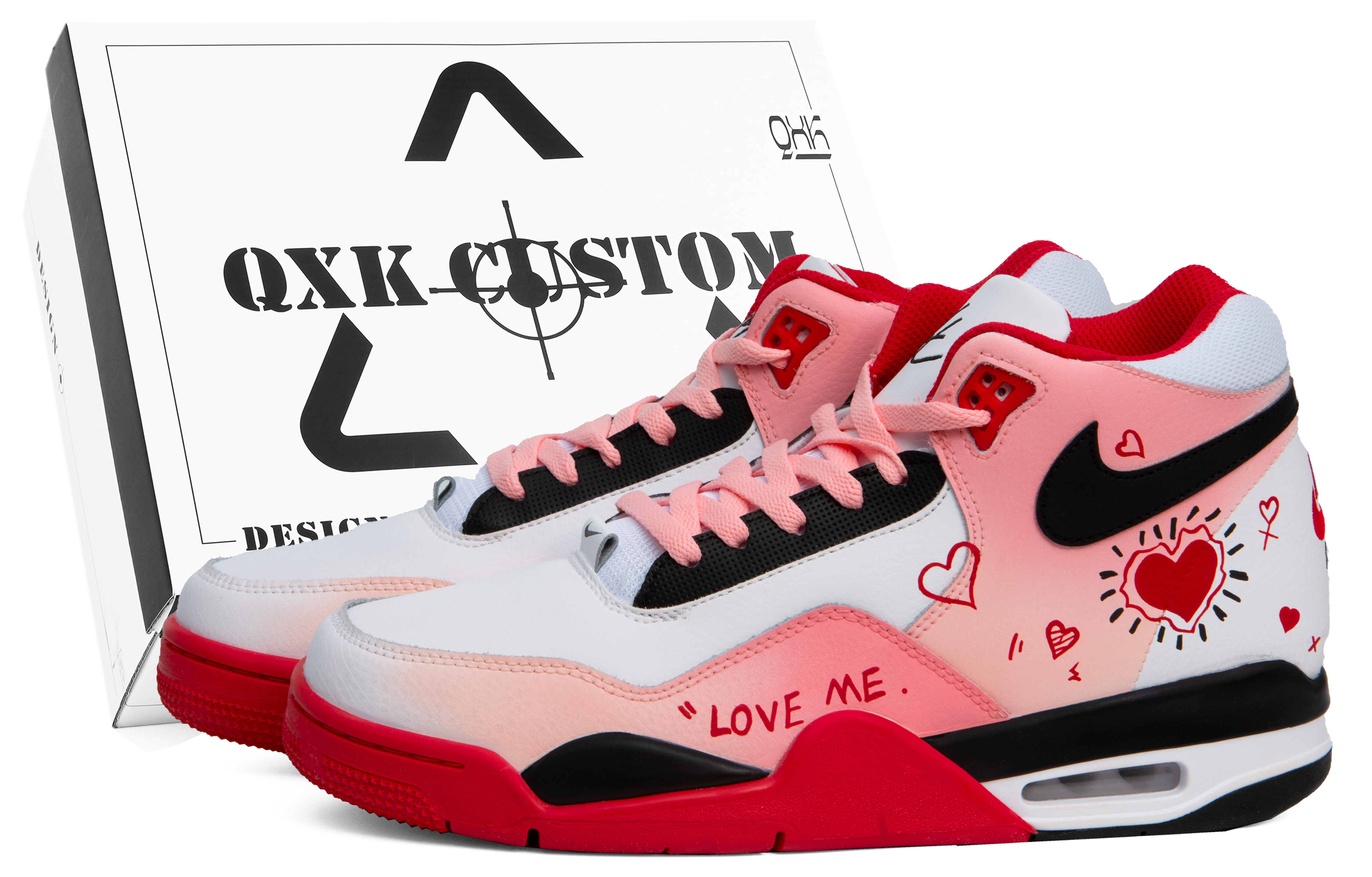[Custom Shoes] Nike Flight Legacy 'Pink Heart'