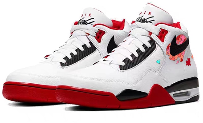 【客製球鞋】Nike Flight Legacy 積木愛心 潮流百搭 防滑耐磨 高筒 復古籃球鞋 男款 紅白藍 Lookbook 【客製球鞋】Nike Flight Legacy 積木愛心 潮流百搭 防滑耐磨 高筒 復古籃球鞋 男款 紅白藍