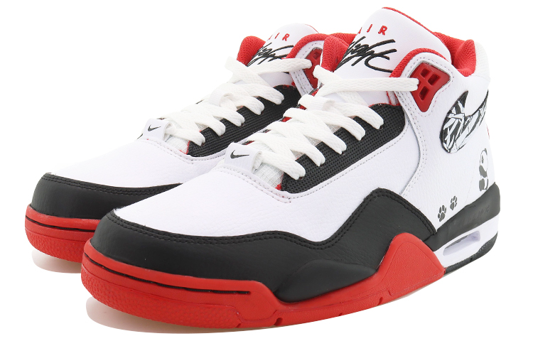 Lookbook [Zapatos Personalizados] Nike Flight Legacy 'Rojo Blanco Graffiti Panda' BQ4212-100(Team10-墨竹熊猫)
