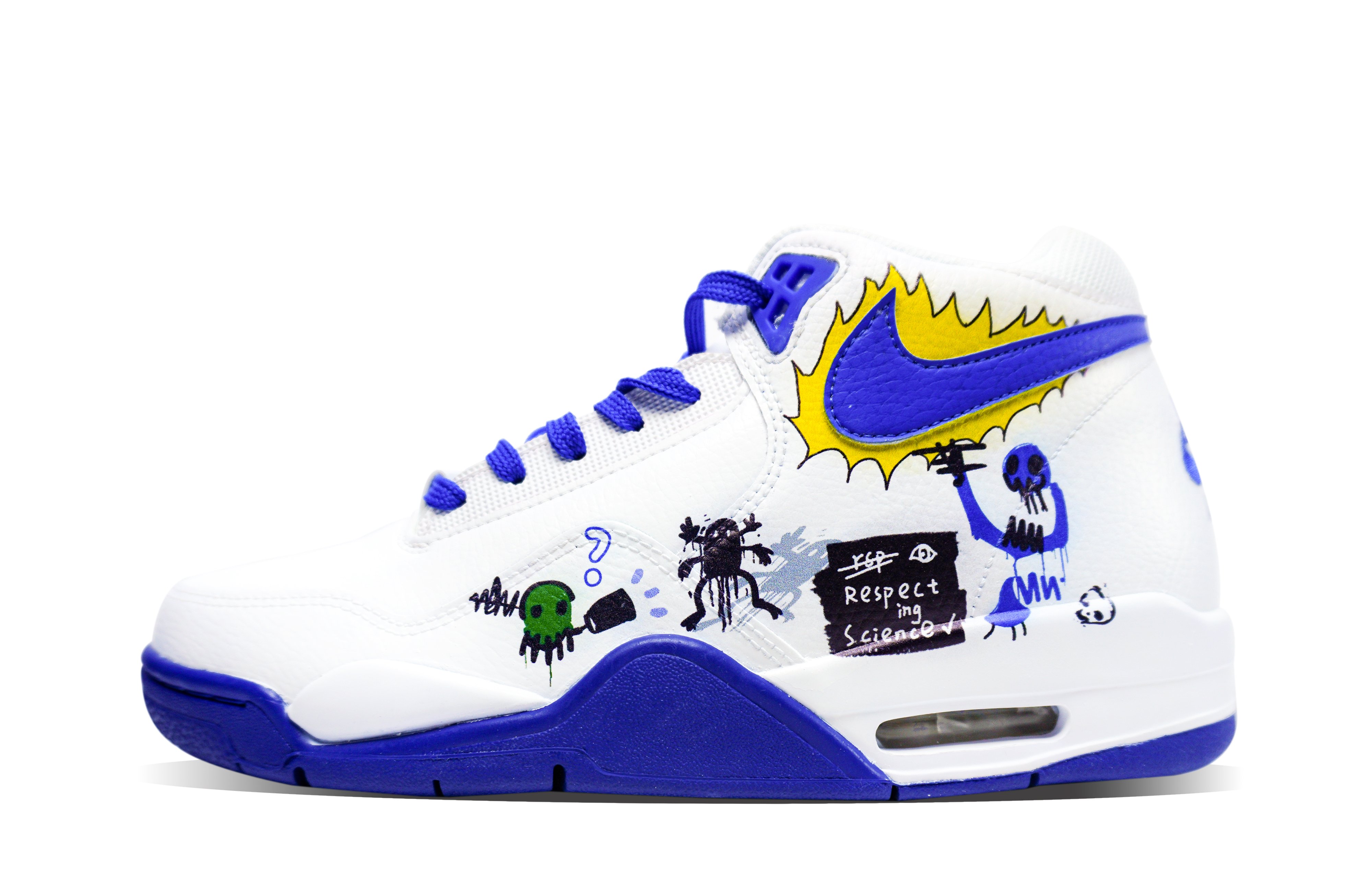 Order [Custom Shoes] Nike Flight Legacy 'Snail Delight - White Blue'