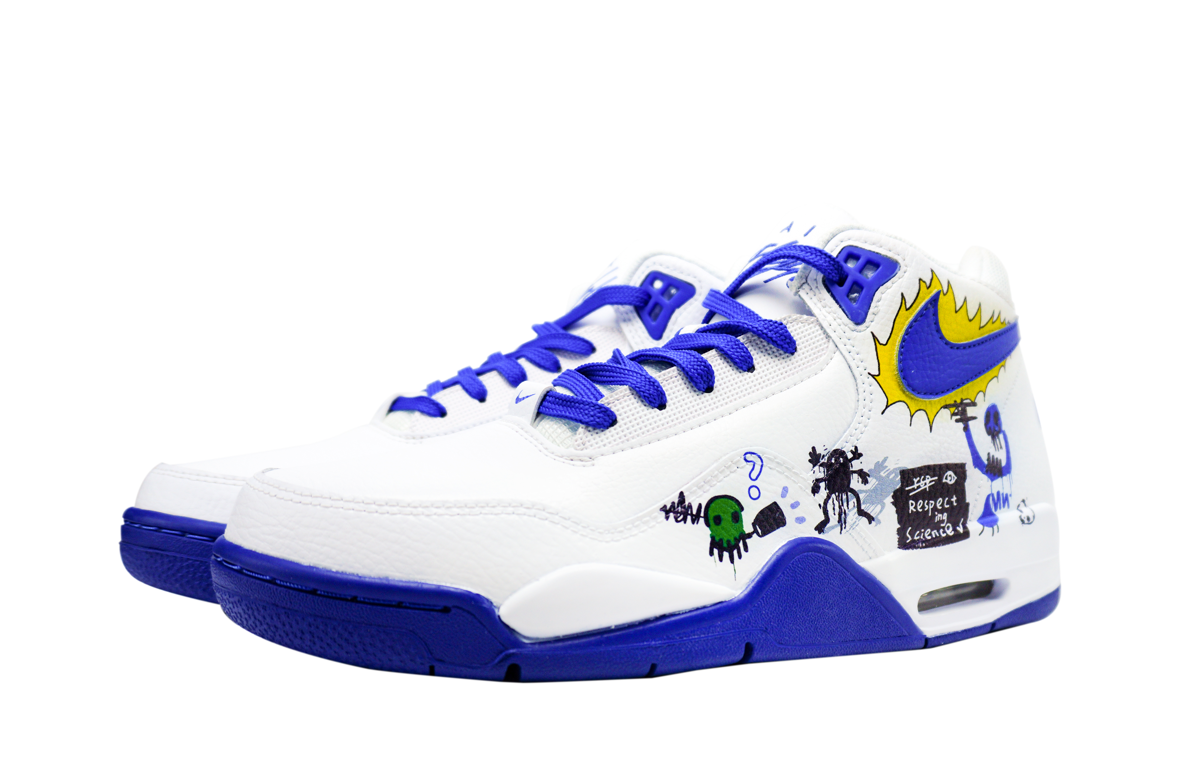 Shop [Custom Shoes] Nike Flight Legacy 'Snail Delight - White Blue'