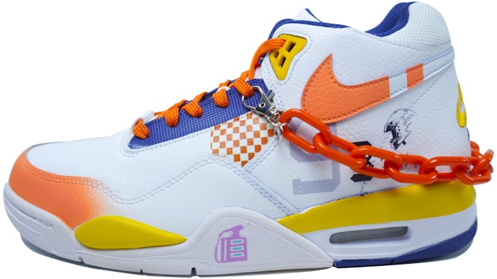 【客製化球鞋】Nike Flight Legacy 蝸牛樂享 橘色競速鏈條 四驅賽車 機車風格 馬赫競速之王 防滑耐磨 中筒 復古籃球鞋 男款 白橘 Buy 【客製化球鞋】Nike Flight Legacy 蝸牛樂享 橘色競速鏈條 四驅賽車 機車風格 馬赫競速之王 防滑耐磨 中筒 復古籃球鞋 男款 白橘