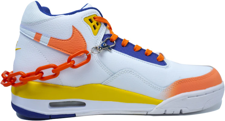 【客製化球鞋】Nike Flight Legacy 蝸牛樂享 橘色競速鏈條 四驅賽車 機車風格 馬赫競速之王 防滑耐磨 中筒 復古籃球鞋 男款 白橘 Lookbook 【客製化球鞋】Nike Flight Legacy 蝸牛樂享 橘色競速鏈條 四驅賽車 機車風格 馬赫競速之王 防滑耐磨 中筒 復古籃球鞋 男款 白橘