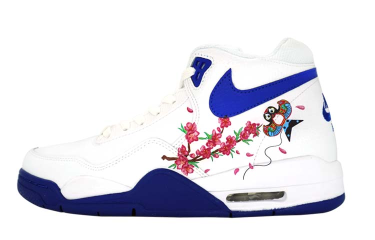 Order [Kasot Custom] Nike Flight Legacy 'Layang-layang Musim Bunga Siput Putih-Biru' BQ4212-103(Team185-春日纸鸢）