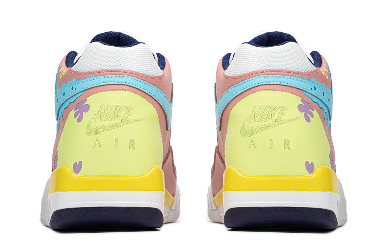 Purchase 【訂製球鞋】Nike Flight Legacy FZBB 禮盒 百搭 可愛 海綿寶寶 中筒 復古籃球鞋 男款 粉藍黃