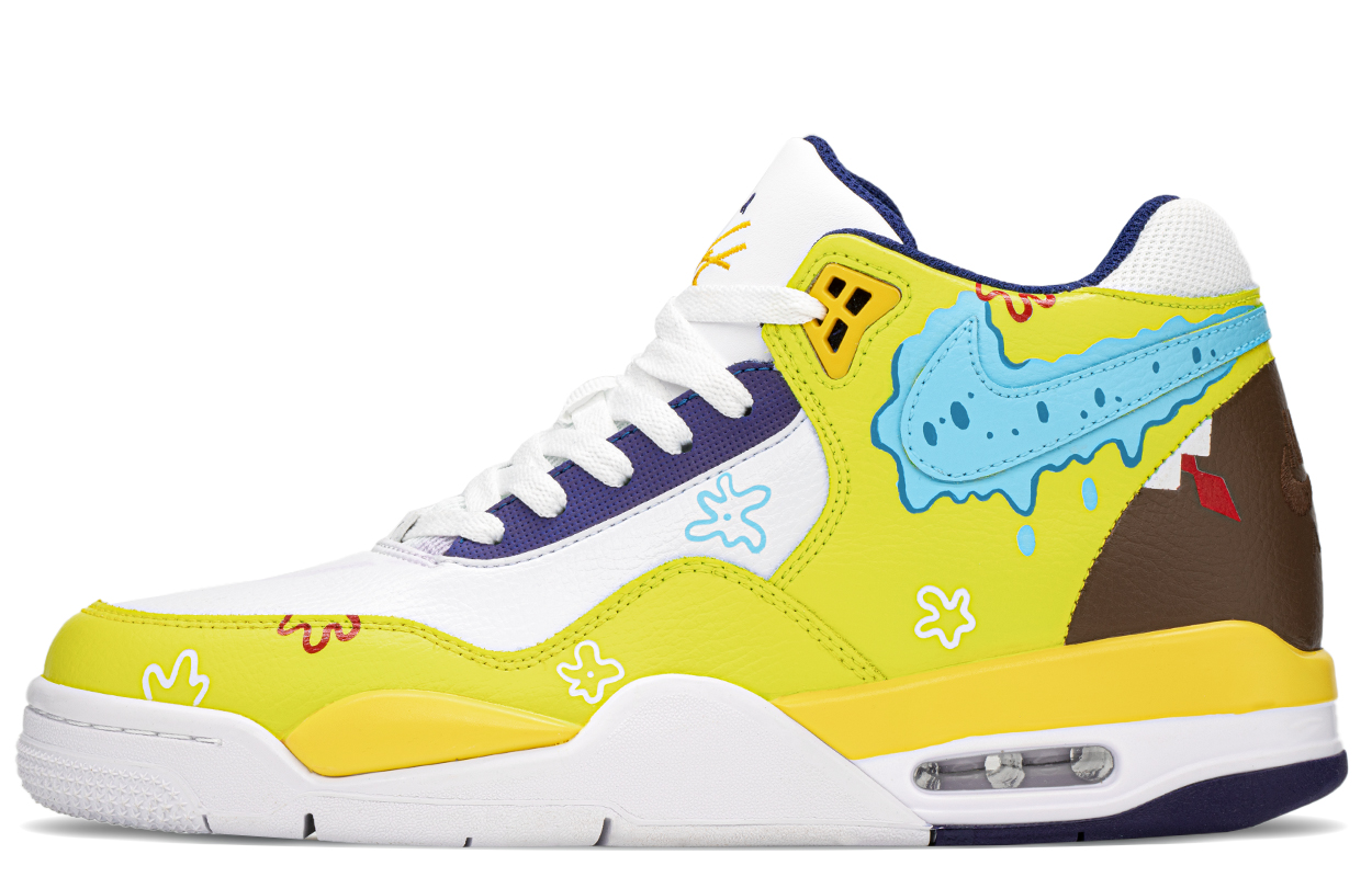 Order 【訂製籃球鞋】Nike Flight Legacy FZBB 禮盒 百搭 可愛 海綿寶寶 中筒 復古籃球鞋 男款 黃棕紅