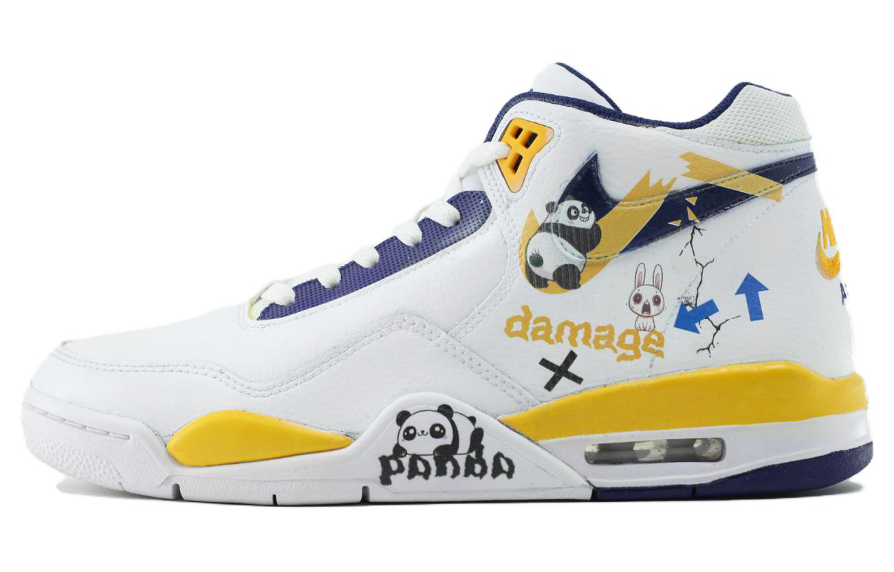 Buy [Zapatos Personalizados] Nike Flight Legacy 'Oso Blanco-Morado-Amarillo' BQ4212-102（Team205-暴力熊）