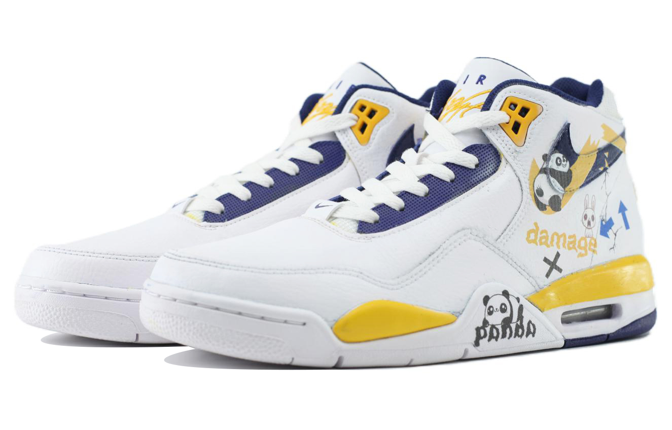 Shop [Zapatos Personalizados] Nike Flight Legacy 'Oso Blanco-Morado-Amarillo' BQ4212-102（Team205-暴力熊）