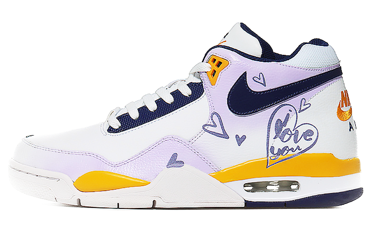 [Custom Shoes] Nike Flight Legacy 'White Blue Yellow - Love Collision'