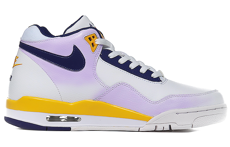 Order 【定製球鞋】Nike Flight Legacy 愛的閃耀 碰觸愛心 耐磨 中筒 復古籃球鞋 男款 白藍黃