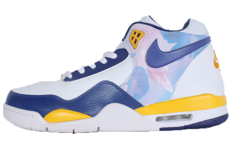 Order 【客製化球鞋】Nike Flight Legacy 百搭休閒 輕鬆舒適 防滑耐磨 中筒 復古籃球鞋 男款 白藍黃