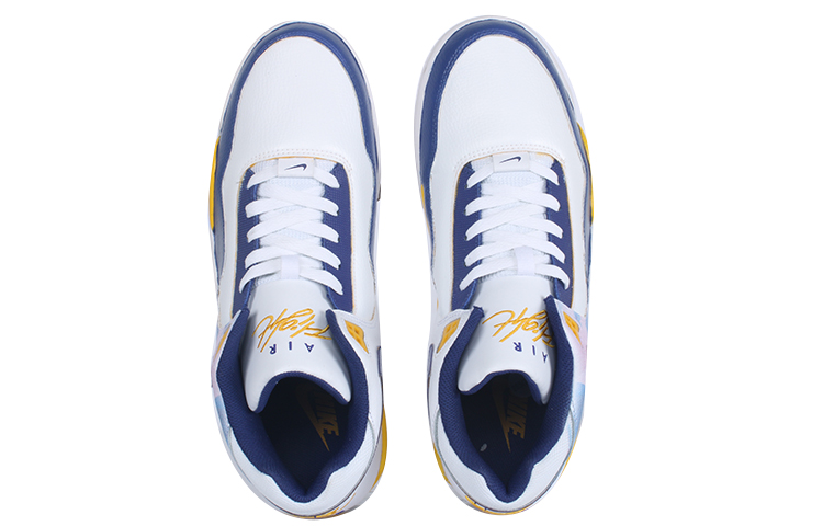 Purchase 【客製化球鞋】Nike Flight Legacy 百搭休閒 輕鬆舒適 防滑耐磨 中筒 復古籃球鞋 男款 白藍黃