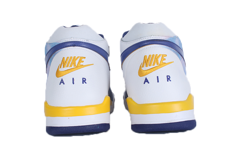 Details for 【客製化球鞋】Nike Flight Legacy 百搭休閒 輕鬆舒適 防滑耐磨 中筒 復古籃球鞋 男款 白藍黃