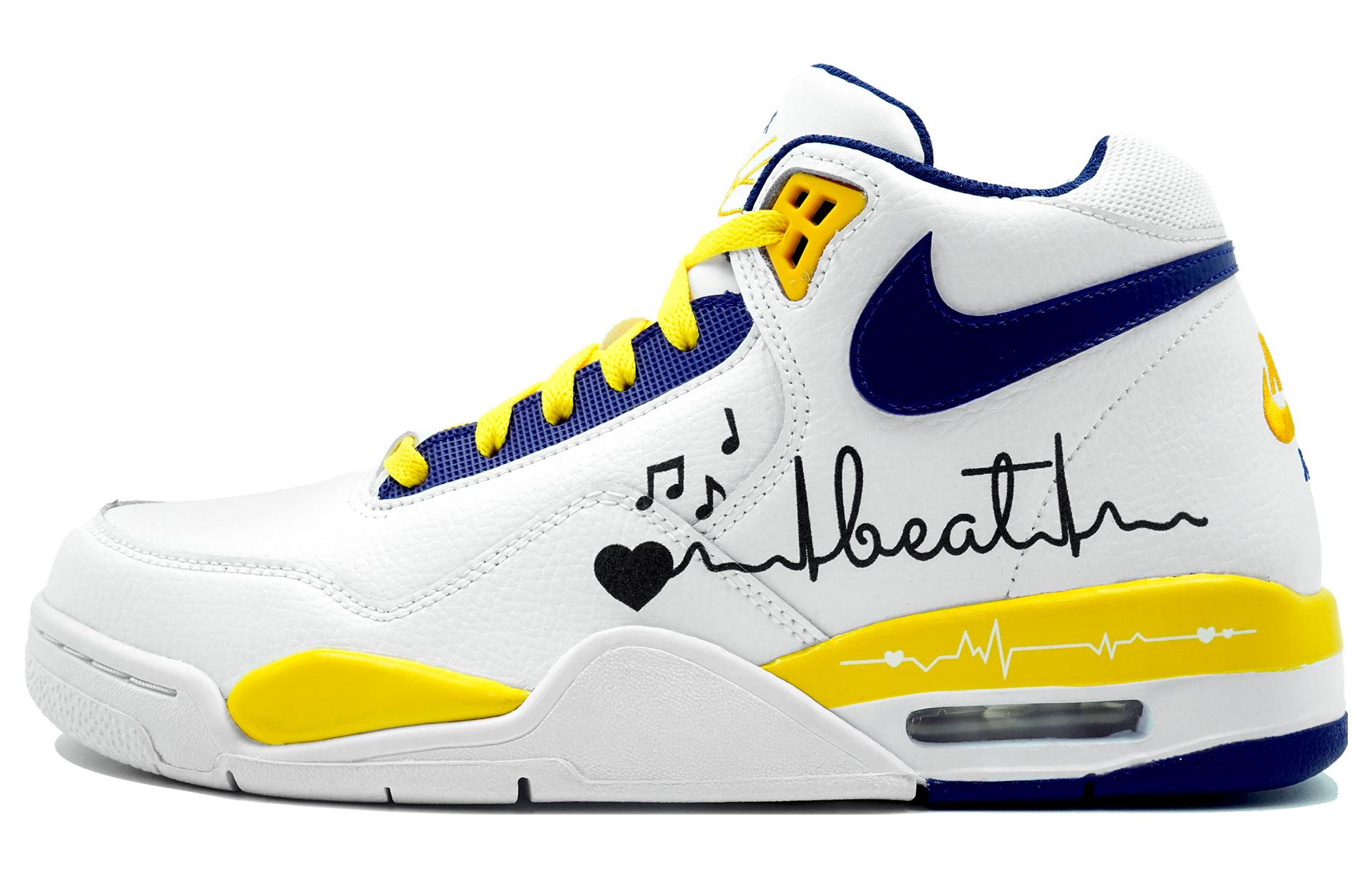[Custom Shoes] Nike Flight Legacy 'White Yellow Blue Melody'