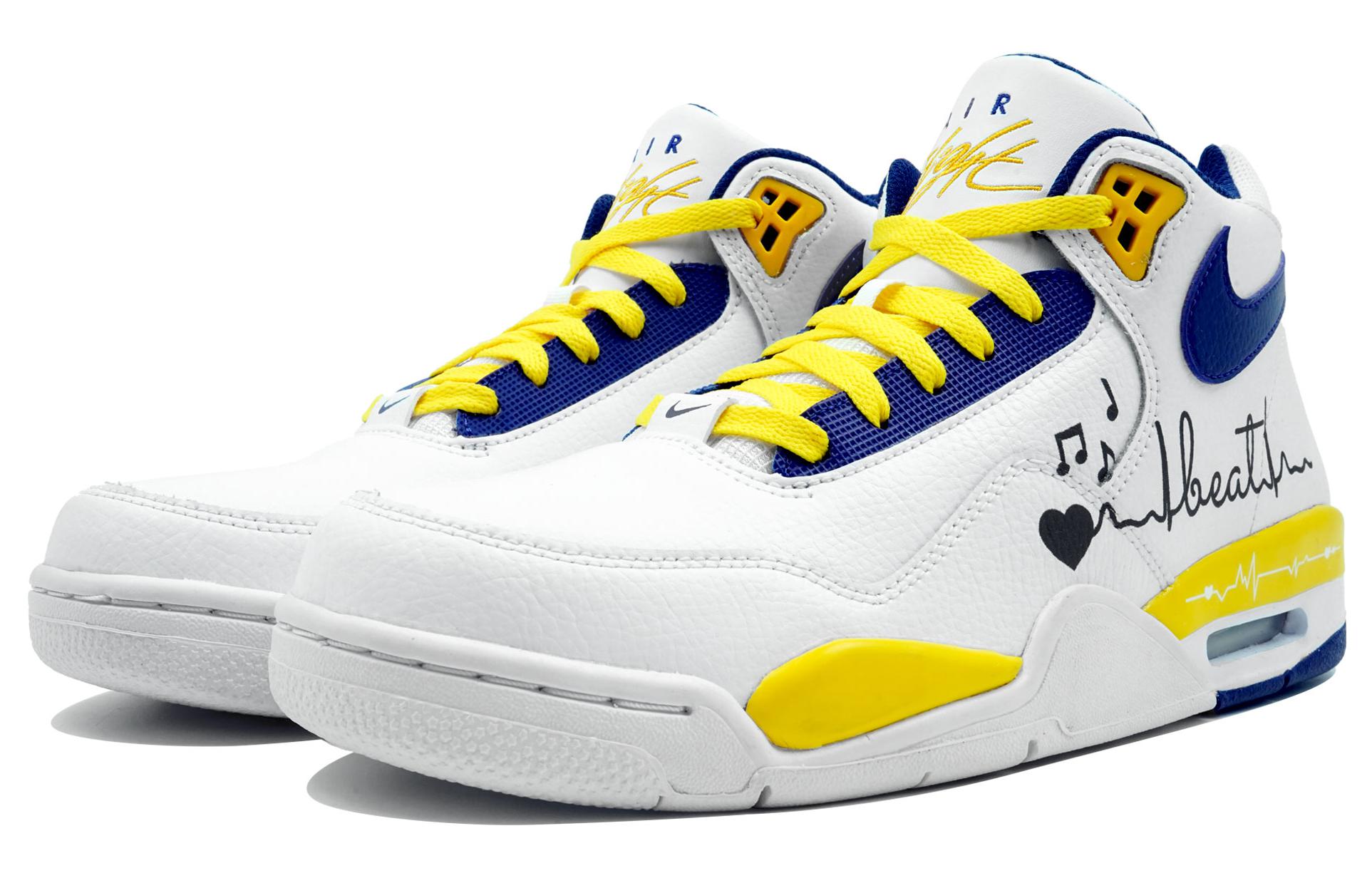 Lookbook [定制鞋] Nike Flight Legacy '白黄蓝旋律' BQ4212-102(Team113-乐曲音符)