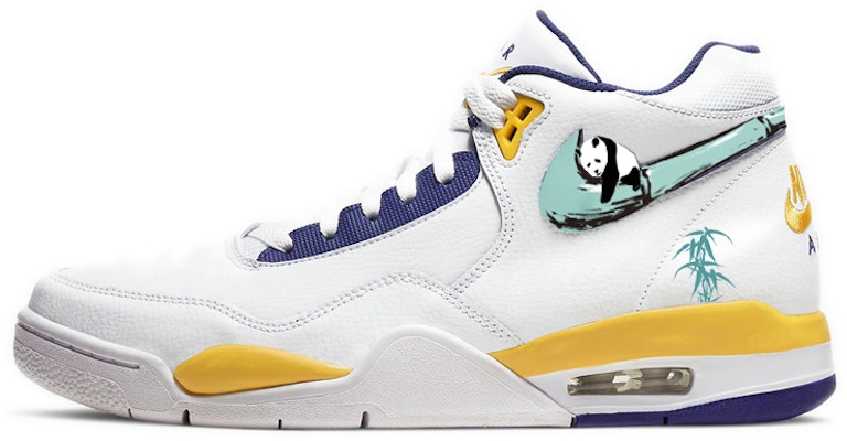 【定製球鞋】 Nike Flight Legacy 新中式熊貓抱竹防滑耐磨 中筒 復古籃球鞋 男款 白黃綠 Buy 【定製球鞋】 Nike Flight Legacy 新中式熊貓抱竹防滑耐磨 中筒 復古籃球鞋 男款 白黃綠