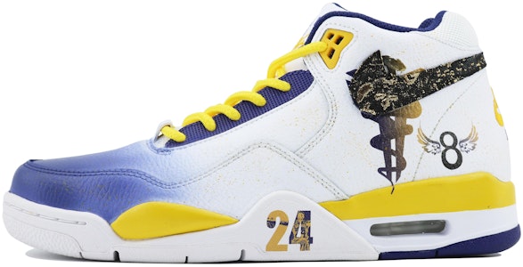 カスタムシューズ: ナイキ フライト レガシー 'イヤーオブドラゴン' 白青黄 BQ4212-102(Team168-紫金湖人) Order カスタムシューズ: ナイキ フライト レガシー 'イヤーオブドラゴン' 白青黄 BQ4212-102(Team168-紫金湖人)