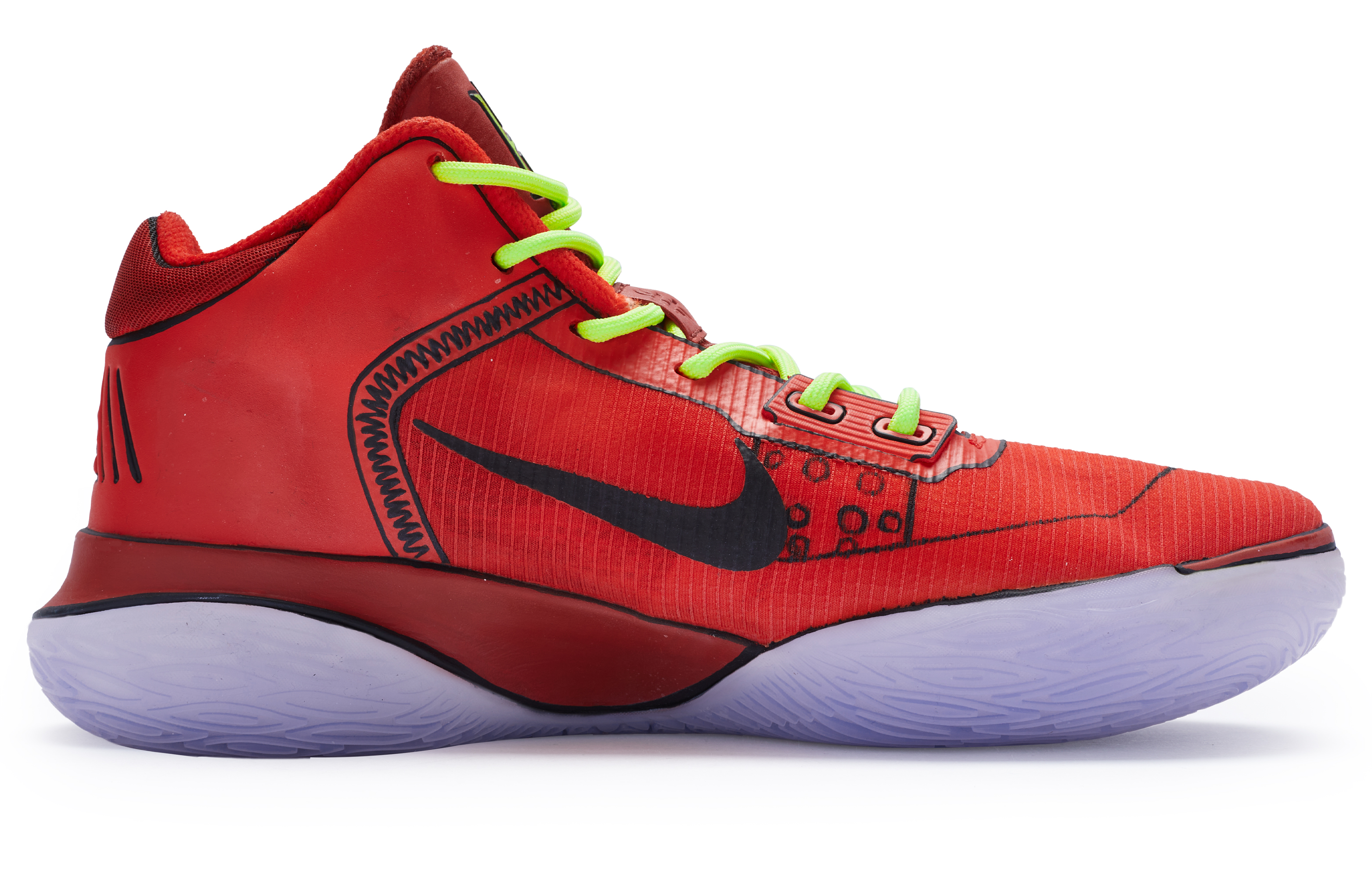 Order [Kasut Custom] Nike Flytrap 4 'Akagi Semangat Membara' CT1973-101(Team80-男款数码赤木红黑)