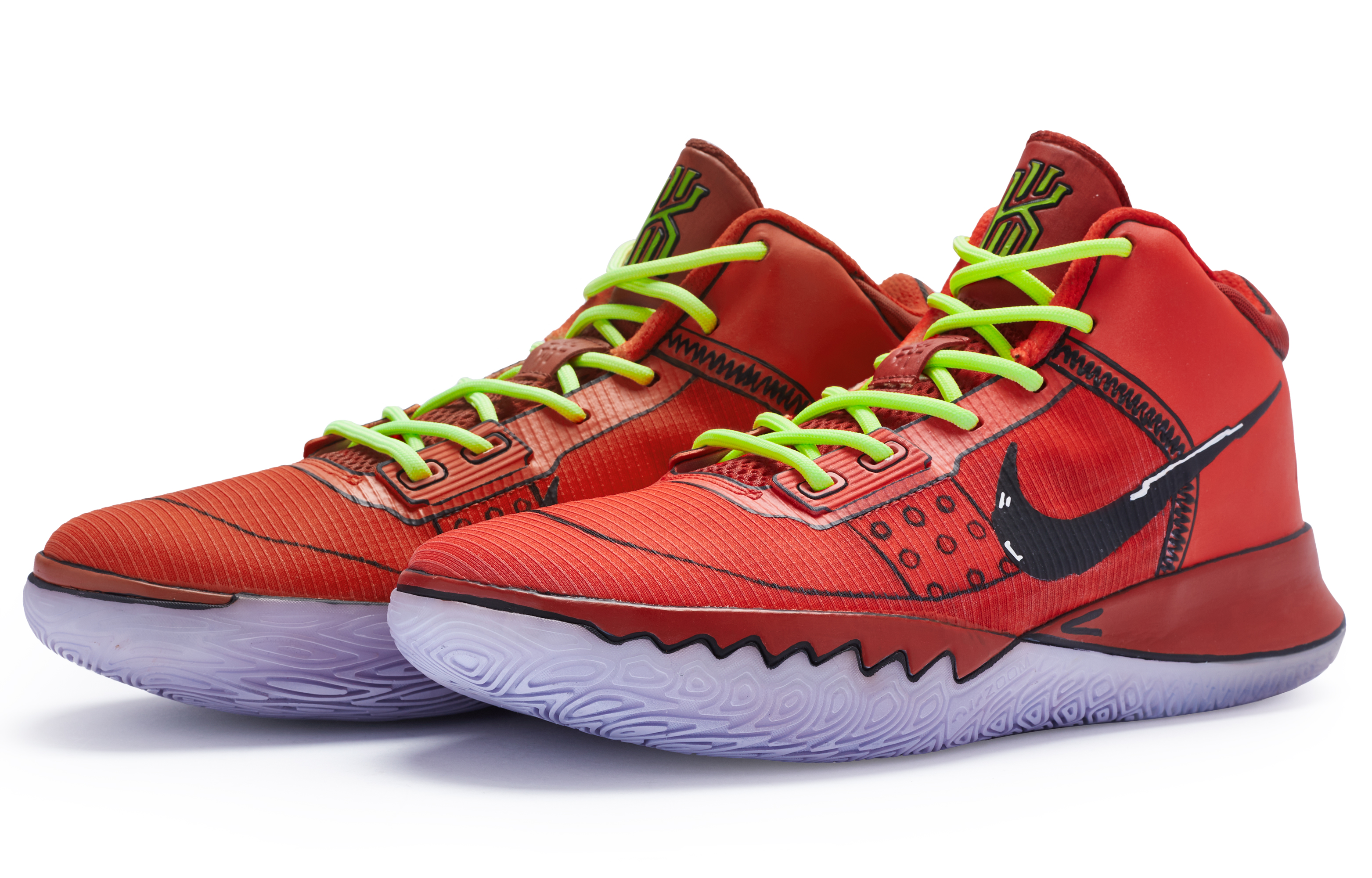 Lookbook [Kasut Custom] Nike Flytrap 4 'Akagi Semangat Membara' CT1973-101(Team80-男款数码赤木红黑)