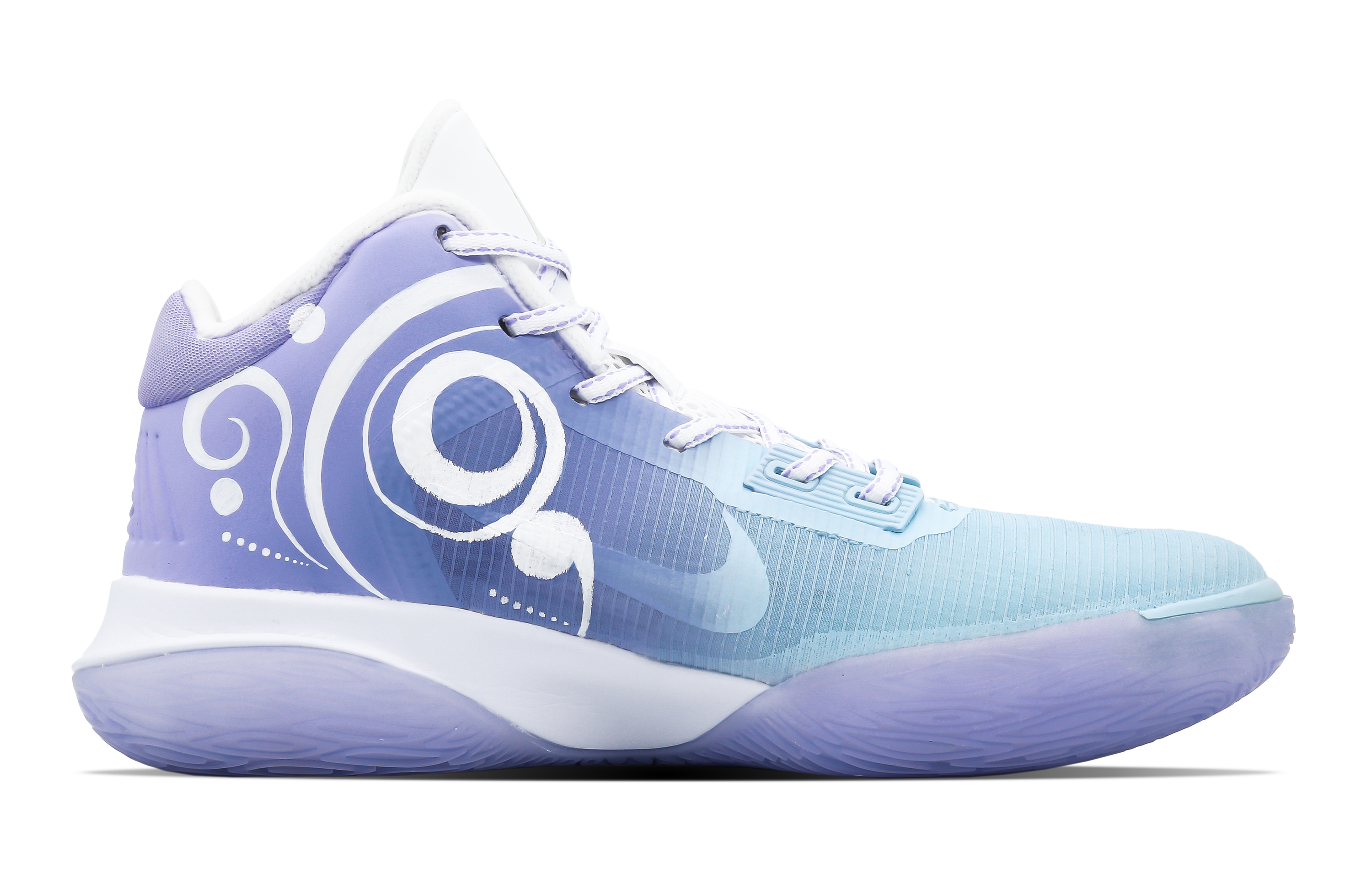 Order [Kasut Custom] Nike Flytrap 4 'Blue Swirl' CT1973-101(Teamone-漩涡蓝)
