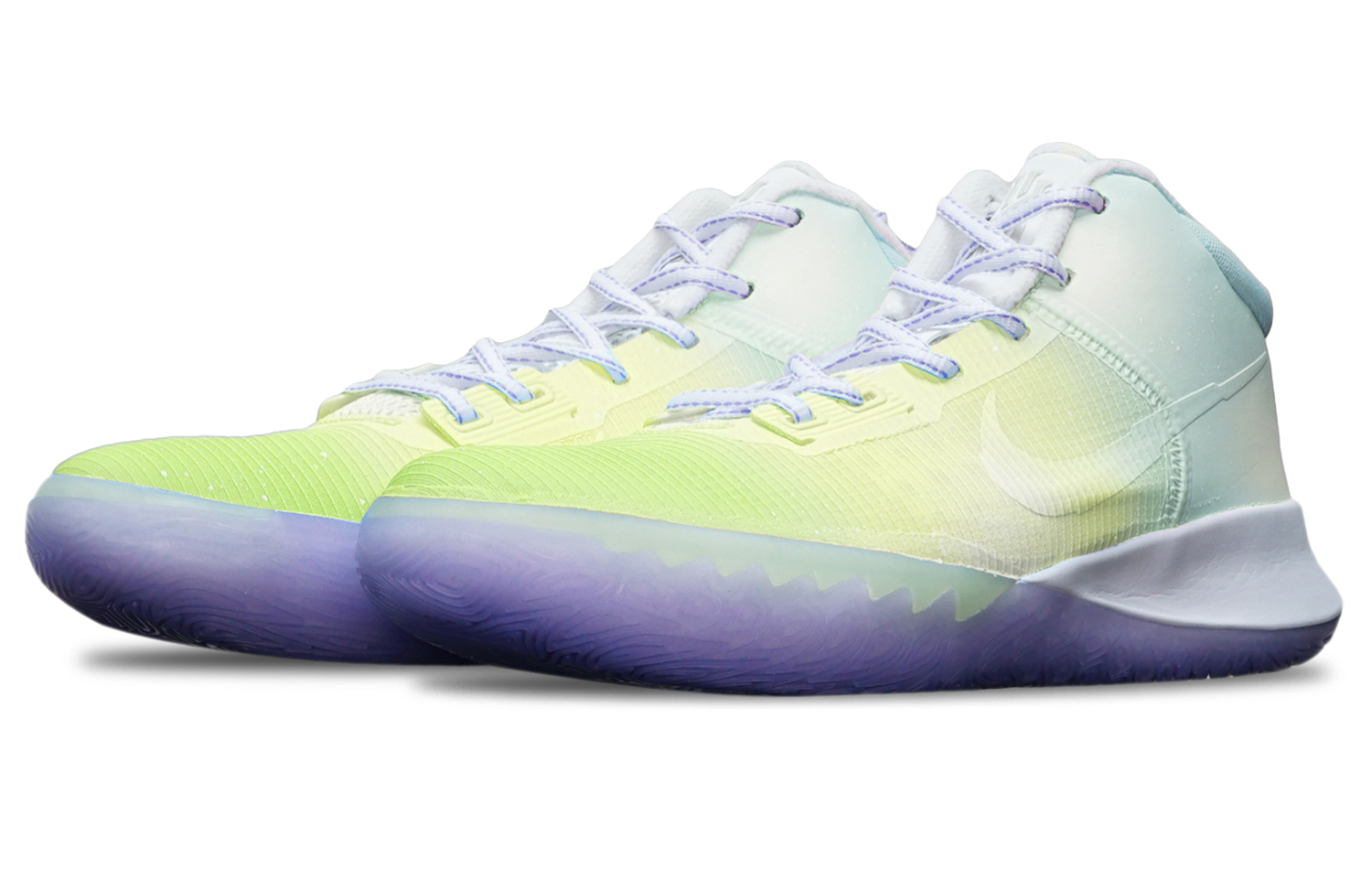 Lookbook [Kasut Tersuai] Nike Flytrap 4 'Hijau Kuning Biru Gradien' CT1973-101(TeamT-渐变绿黄蓝S-BOX)