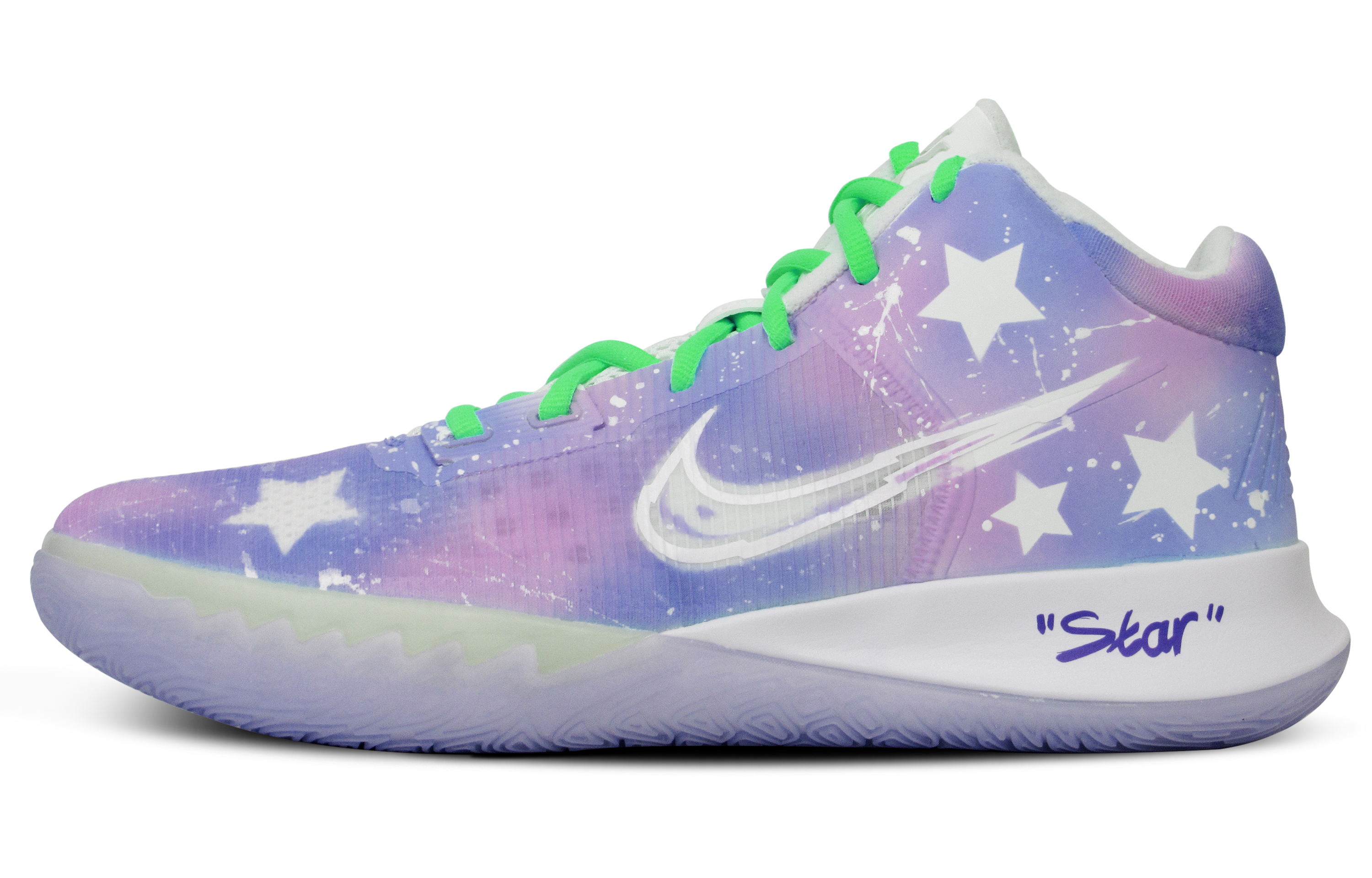 [Custom Shoes] Nike Flytrap 4 'Purple Blue Galaxy Splatter'
