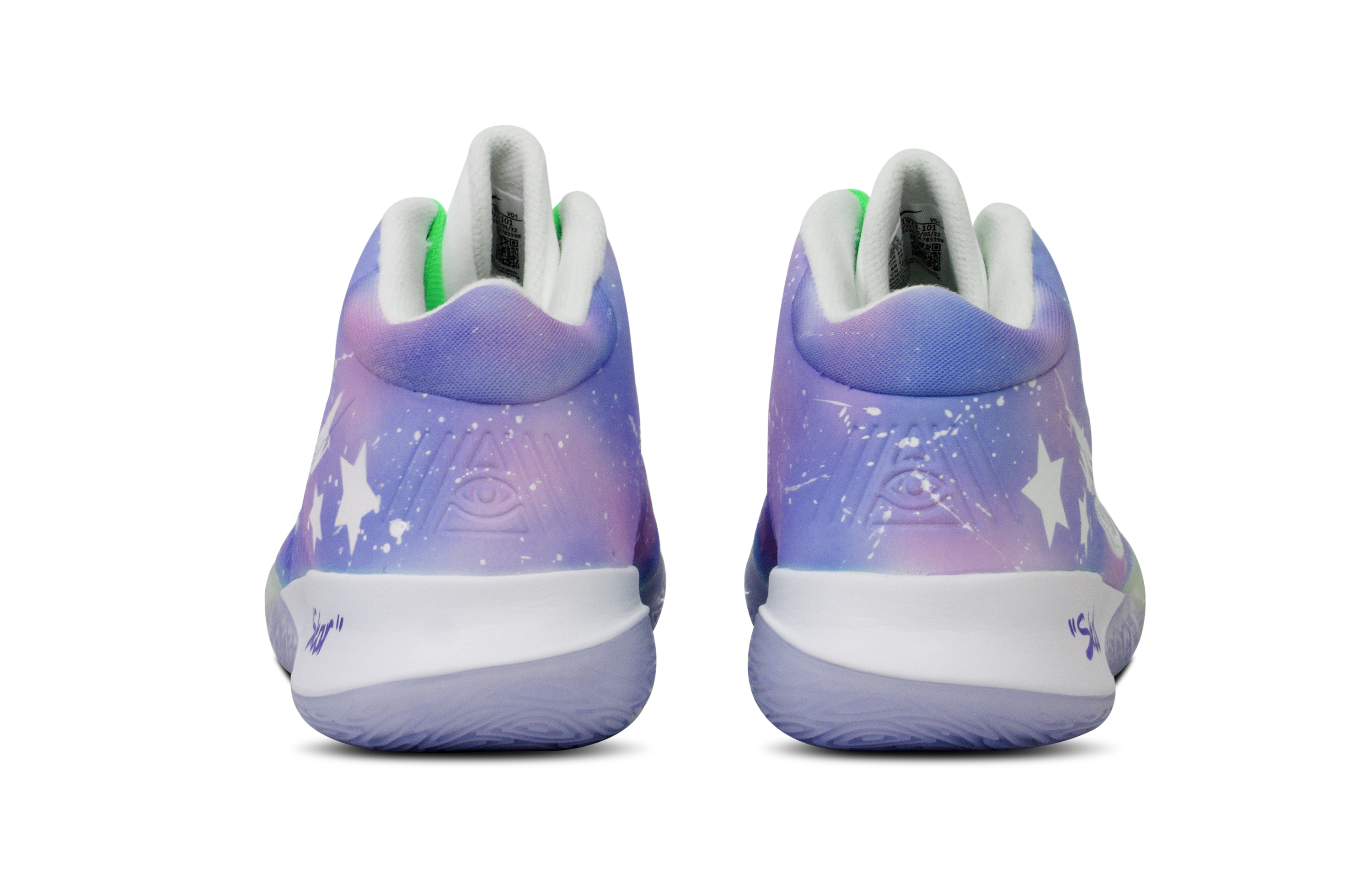 Shop [Kasot Custom] Nike Flytrap 4 'Percikan Galaksi Ungu Biru' CT1973-101(Team65-紫蓝星星)