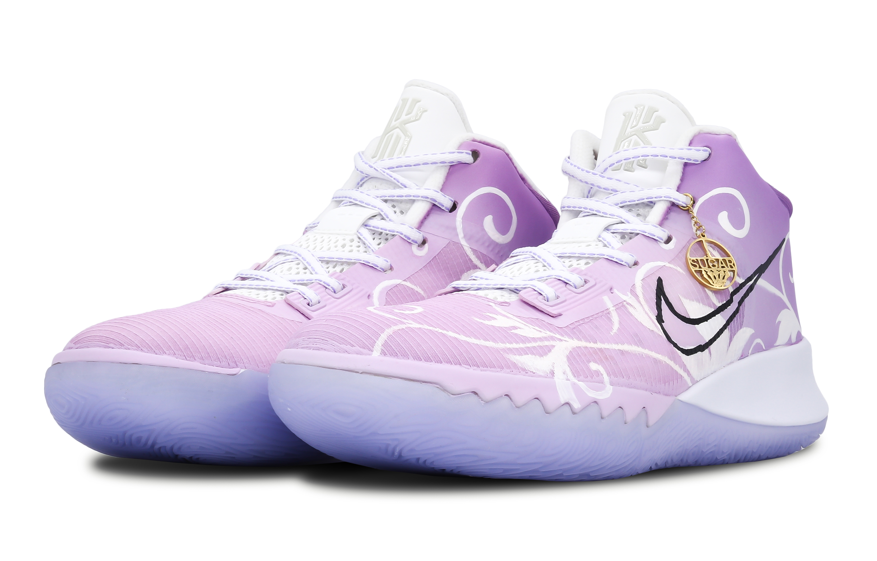 Lookbook [Kasut Custom] Nike Flytrap 4 'Ungu Musim Bunga' CT1973-101(Teamone-迎春紫)