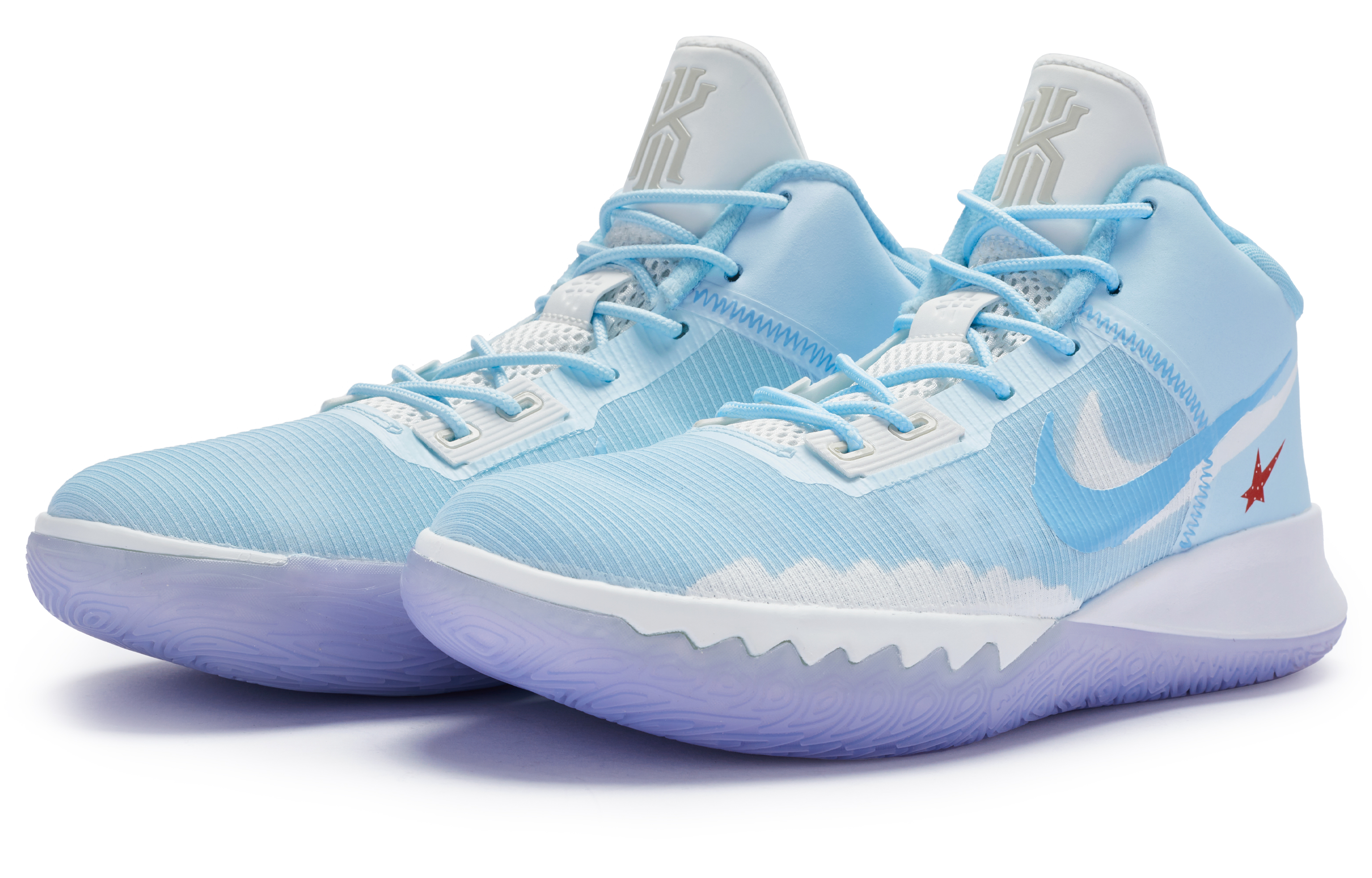 Lookbook 【定製球鞋】 Nike Flytrap 4 EP 晴空 清新乾淨 防滑耐磨 中幫 實戰籃球鞋 男款 白藍