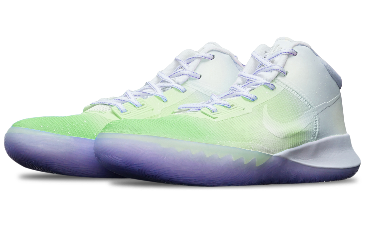 Lookbook [Kasut Custom] Nike Flytrap 4 EP 'Hijau Biru Dopamin Peluntur' CT1973-101(TeamT-渐变绿蓝S-BOX)