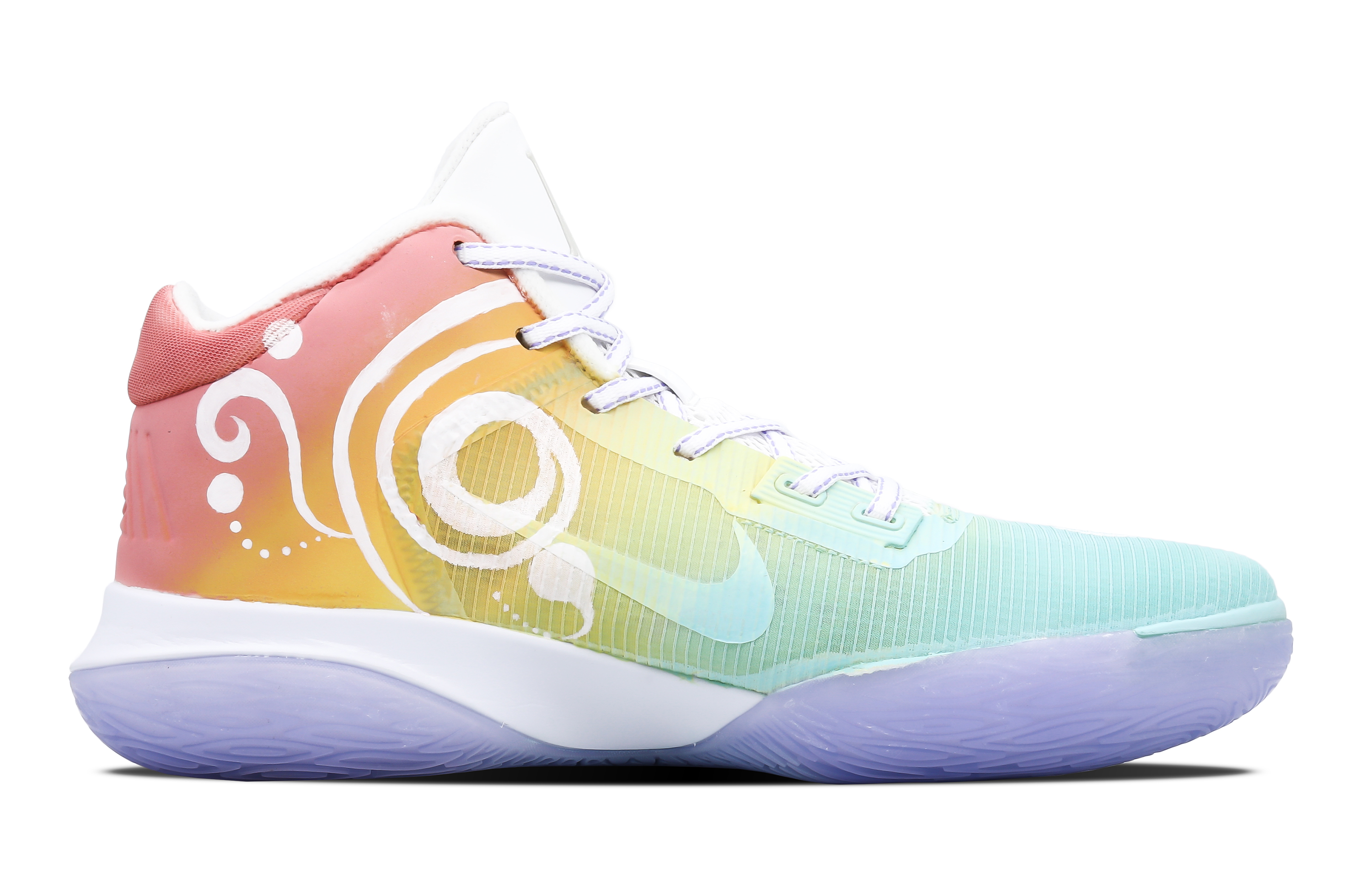 Order [Kasut Custom] Nike Flytrap 4 EP 'Hijau Kuning Merah Berputar' CT1973-101(Teamone-漩涡绿黄红)