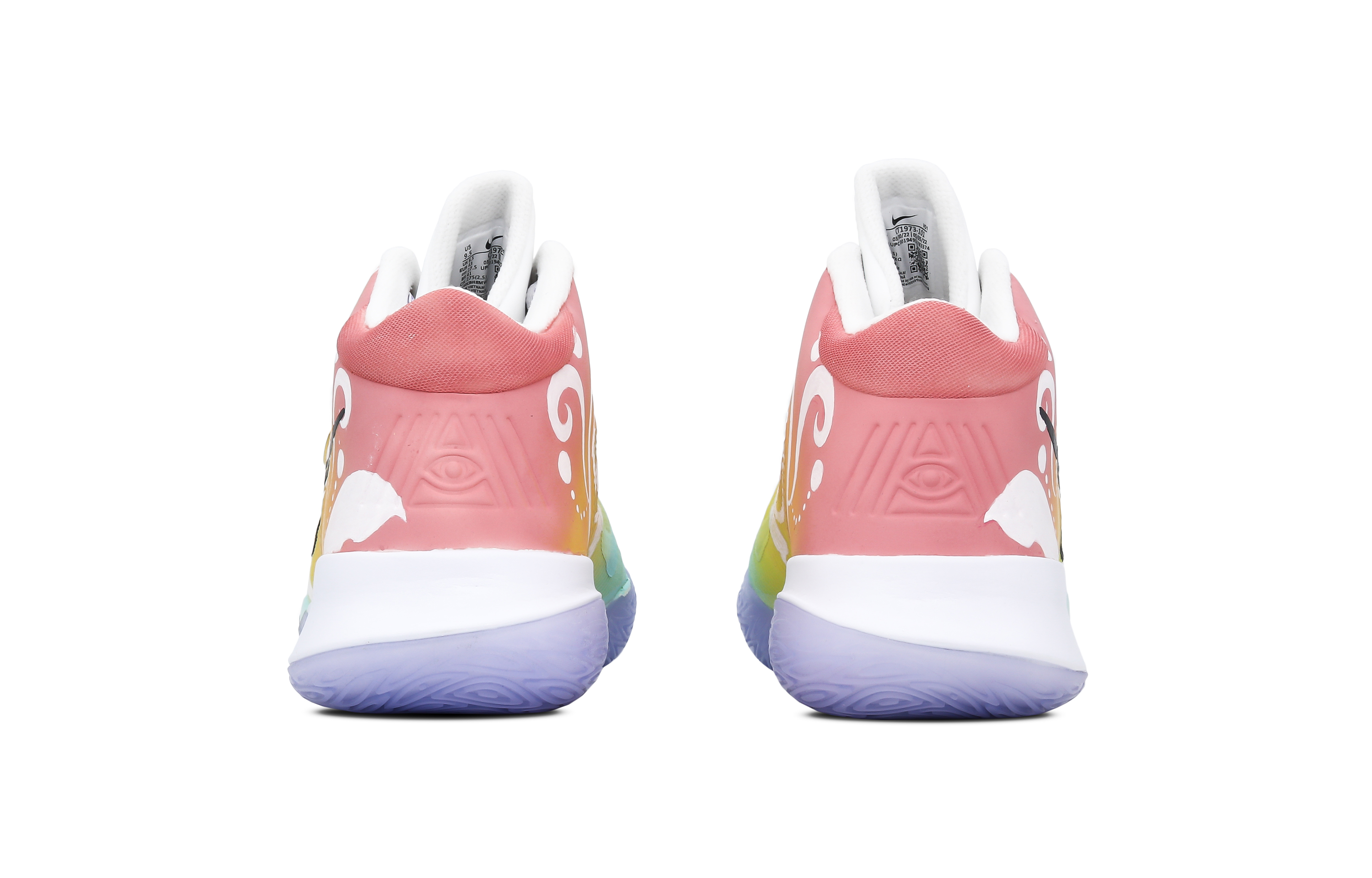 Shop [Kasut Custom] Nike Flytrap 4 EP 'Hijau Kuning Merah Berputar' CT1973-101(Teamone-漩涡绿黄红)