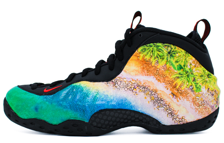 Buy Zapatillas Nike Foamposite One 'Ola Verde Amarilla' - Personalizadas 314996-014(Team2-海浪海滩喷)