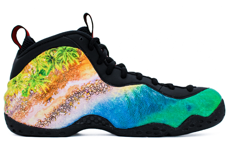 Order Zapatillas Nike Foamposite One 'Ola Verde Amarilla' - Personalizadas 314996-014(Team2-海浪海滩喷)