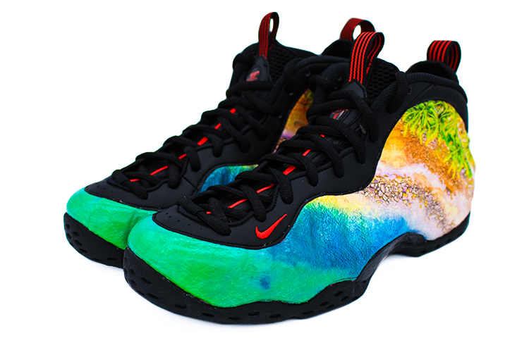 Lookbook Zapatillas Nike Foamposite One 'Ola Verde Amarilla' - Personalizadas 314996-014(Team2-海浪海滩喷)