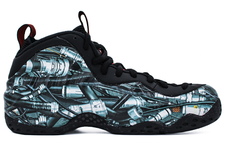 Order [定制鞋] Nike Foamposite One '黑白' 314996-014(Team2-赛博管线喷)