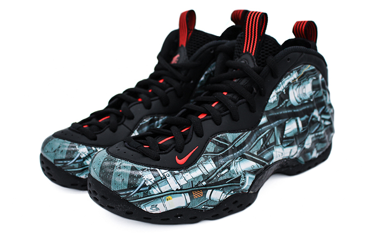 Lookbook [定制鞋] Nike Foamposite One '黑白' 314996-014(Team2-赛博管线喷)