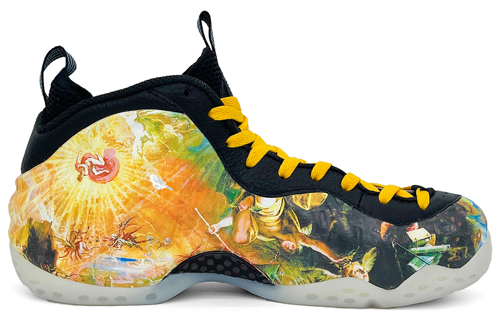 Order 【客製化球鞋】Nike Foamposite One 墮落天使噴泡 防滑耐磨 中筒 復古籃球鞋 男女皆宜 黑黃色