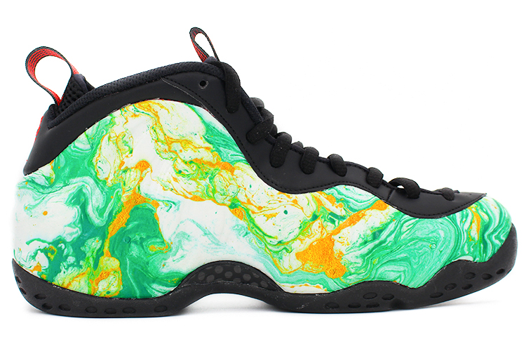 Order 【定制球鞋】 Nike Foamposite One Air Lava 油墨噴泡 中幫 復古籃球鞋 男款 白綠色