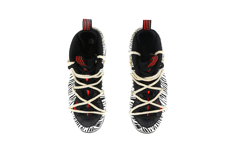 Shop [Zapatos Personalizados] Nike Foamposite One 'Cebra de Lava' 314996-014(Team2-黑白斑马纹）