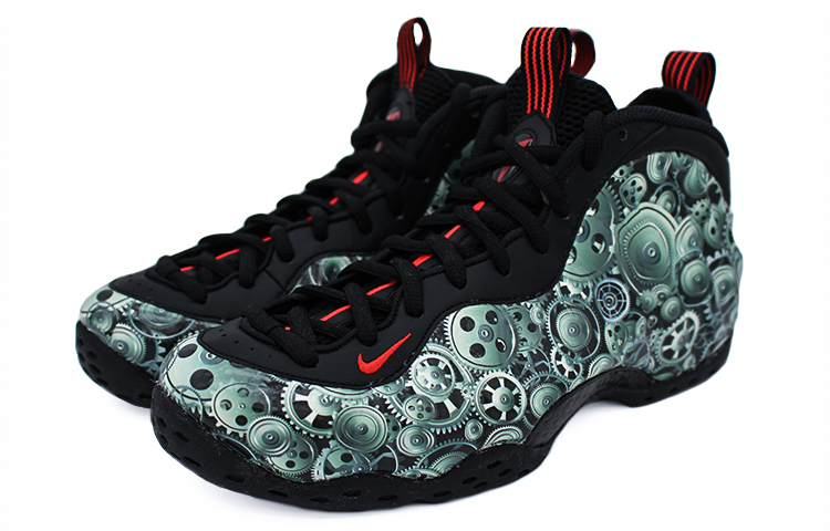 Lookbook [Zapatillas Personalizadas] Nike Foamposite One 'Engranaje Metálico Punk' 314996-014(Team2-金属朋克齿轮喷)