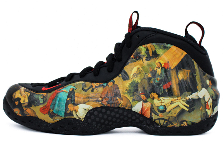 [Custom Shoes] Nike Foamposite One 'Oil Painting Yellow-Black'