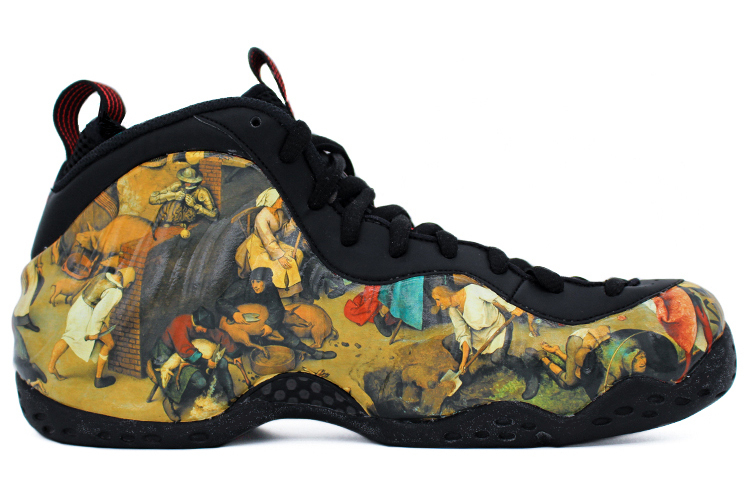 Order 【定製球鞋】 Nike Foamposite One Air 油畫噴泡 中幫 復古籃球鞋 男款 黃黑色
