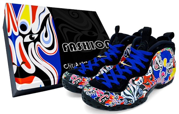 【訂製球鞋】Nike Foamposite One 拼接面譜噴泡 中筒 復古籃球鞋 男女款 紅藍色 Buy 【訂製球鞋】Nike Foamposite One 拼接面譜噴泡 中筒 復古籃球鞋 男女款 紅藍色