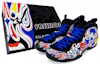 Buy 【訂製球鞋】Nike Foamposite One 拼接面譜噴泡 中筒 復古籃球鞋 男女款 紅藍色