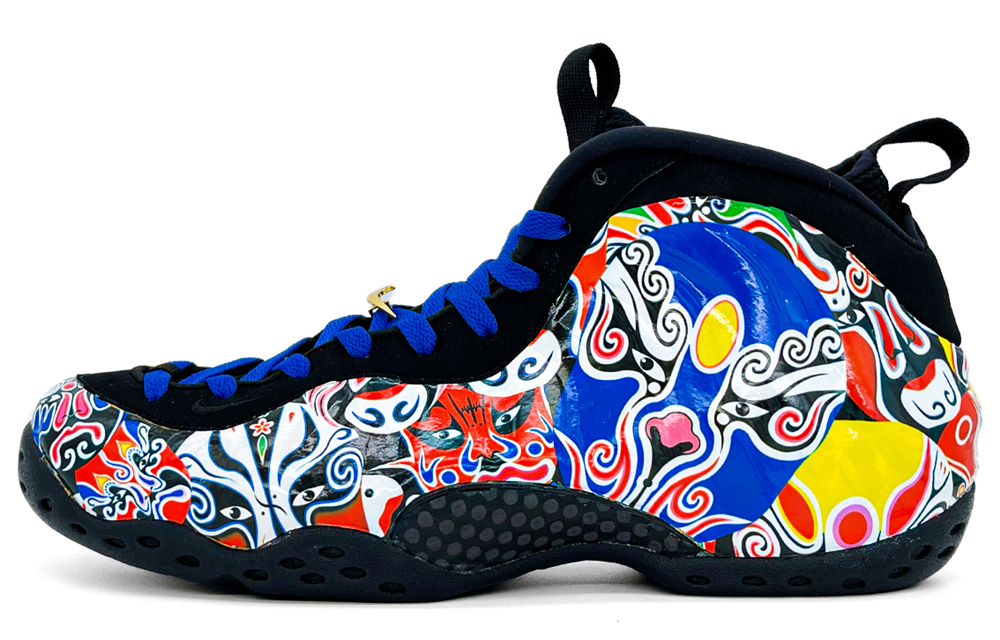 Order [Shoes Custom] Nike Foamposite One 'Peking Opera Merah Biru' 314996-012(Team2-拼接脸谱喷)
