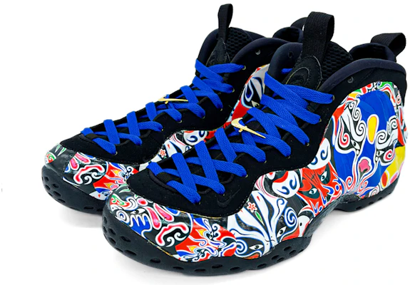 【訂製球鞋】Nike Foamposite One 拼接面譜噴泡 中筒 復古籃球鞋 男女款 紅藍色 Shop 【訂製球鞋】Nike Foamposite One 拼接面譜噴泡 中筒 復古籃球鞋 男女款 紅藍色
